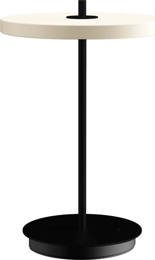 Černobílá kovová LED stolní lampa s kovovým stínidlem (výška 31 cm) Asteria Move – UMAGE UMAGE