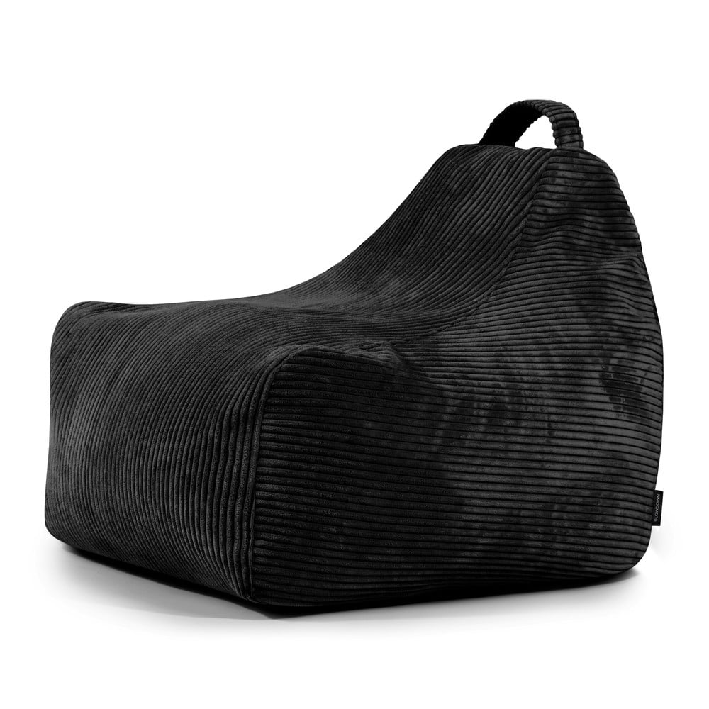 Černý manšestrový dětský sedací vak Game Amuse – SLOWDOWN SLOWDOWN