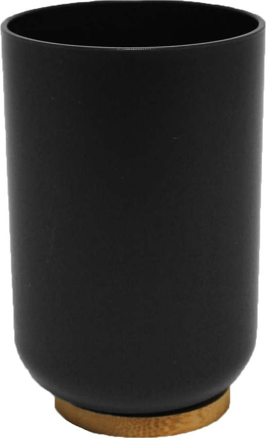 Černý plastový kelímek na zubní kartáčky Smart – douceur d'intérieur Douceur d intérieur