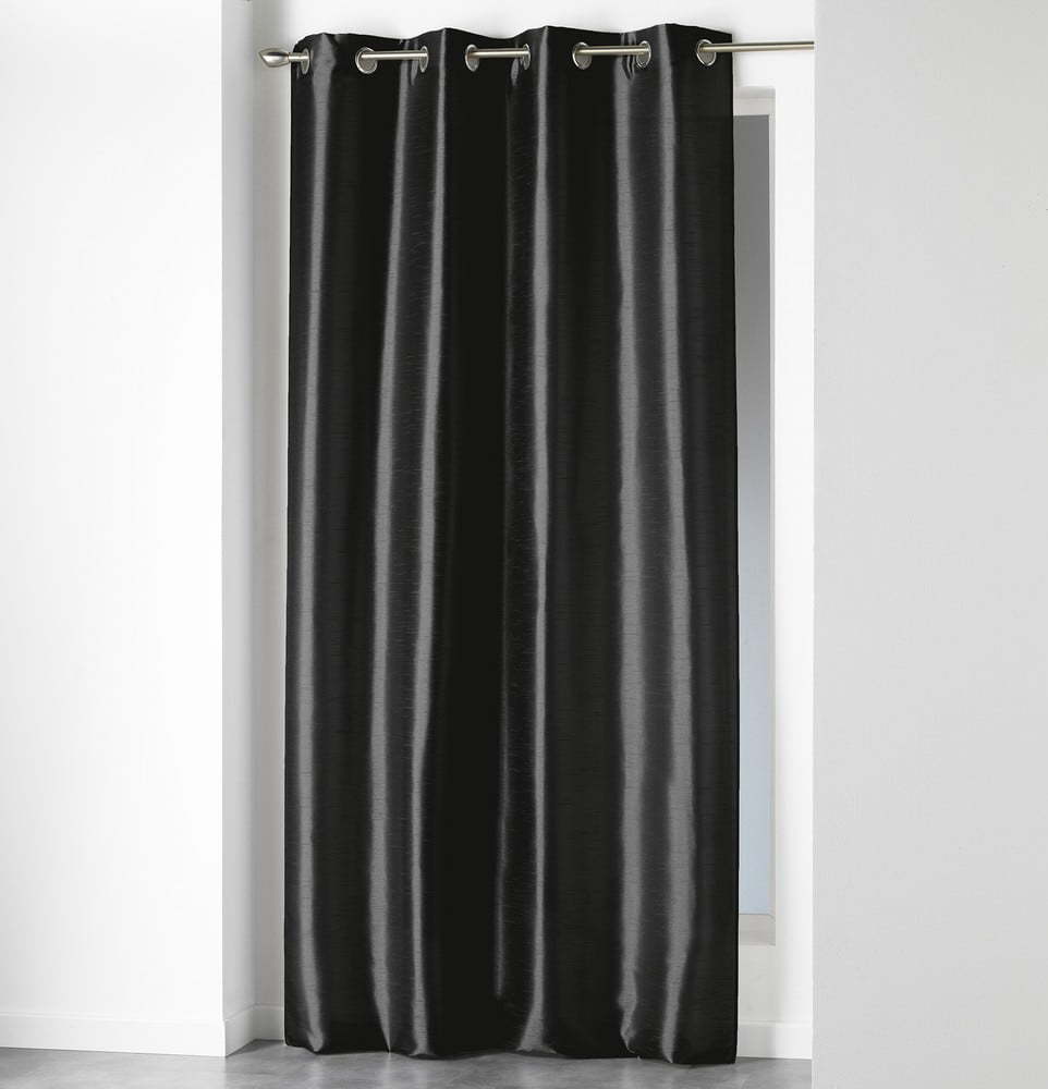 Černý závěs z mikrosaténu 140x240 cm Shana – douceur d'intérieur Douceur d intérieur