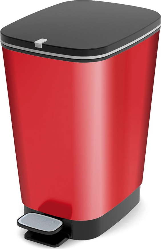 Červený nášlapný plastový odpadkový koš 25 l Chic Bin – KIS KIS