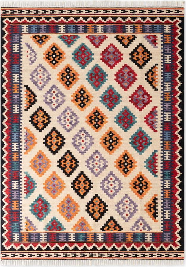 Červený oboustranný ručně tkaný vlněný koberec 200x290 cm Kamal Kian – Nouristan Hanse Home