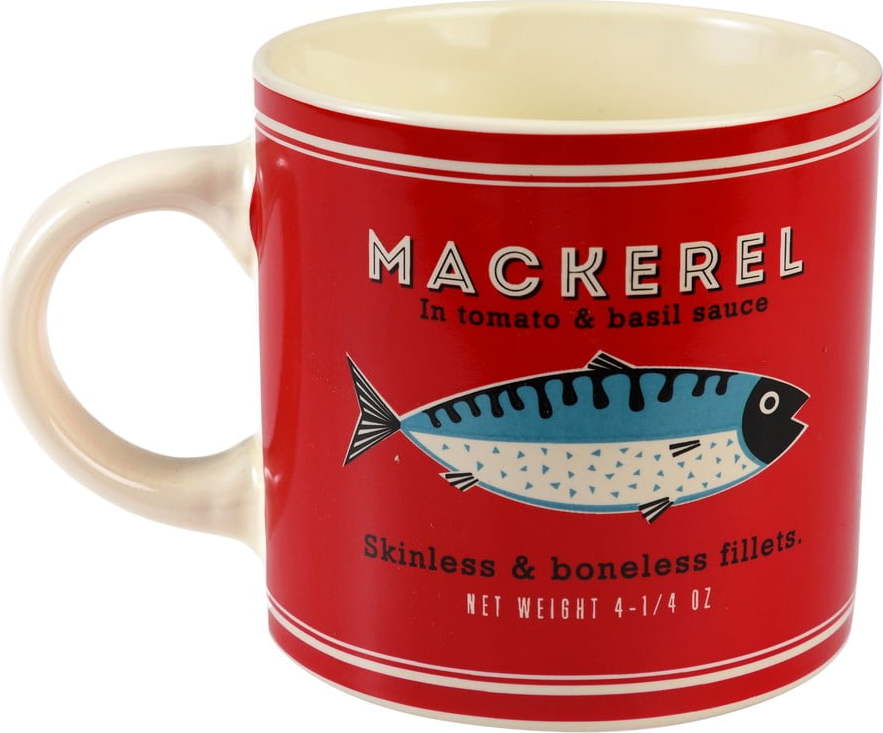 Červený/krémový keramický hrnek 350 ml Fish – Rex London Rex London