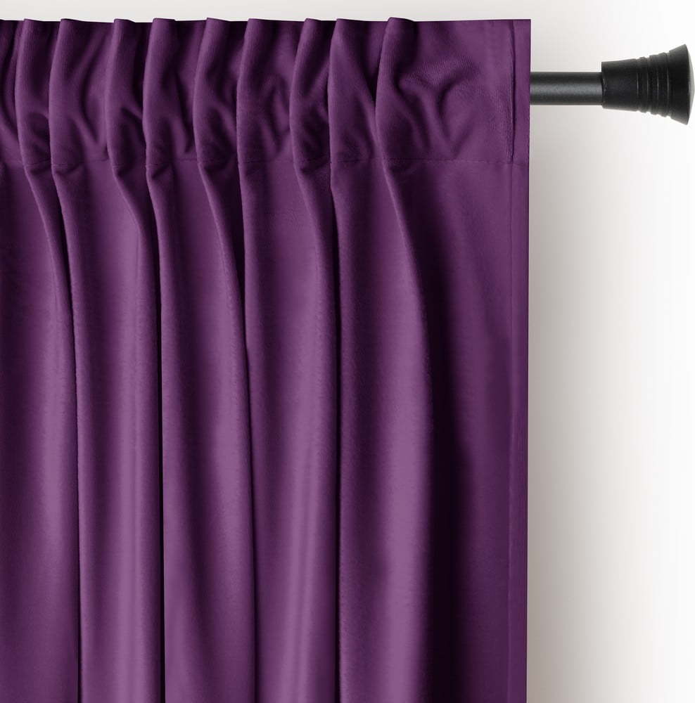 Fialový sametový dimout závěs 140x245 cm Pleat – Restilo Restilo