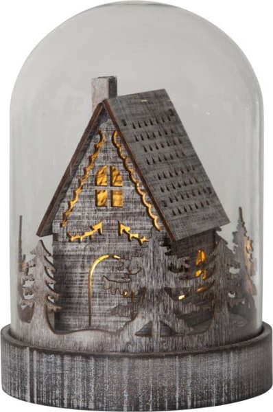 Hnědá světelná dekorace s vánočním motivem ø 12