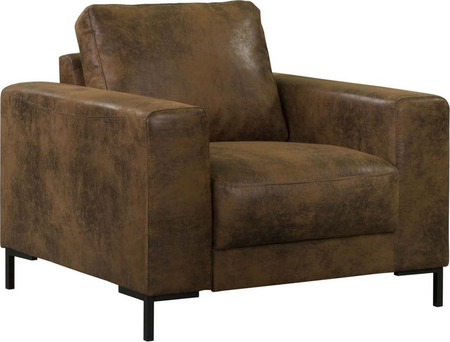Hnědé křeslo z imitace kůže Lofty Lilly – Miuform Miuform