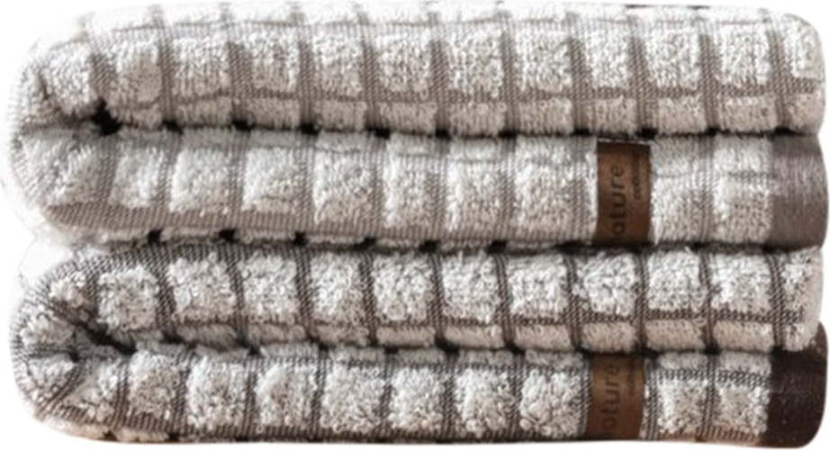 Hnědé/béžové froté ručníky v sadě 4 ks 50x90 cm Nature – Foutastic Foutastic