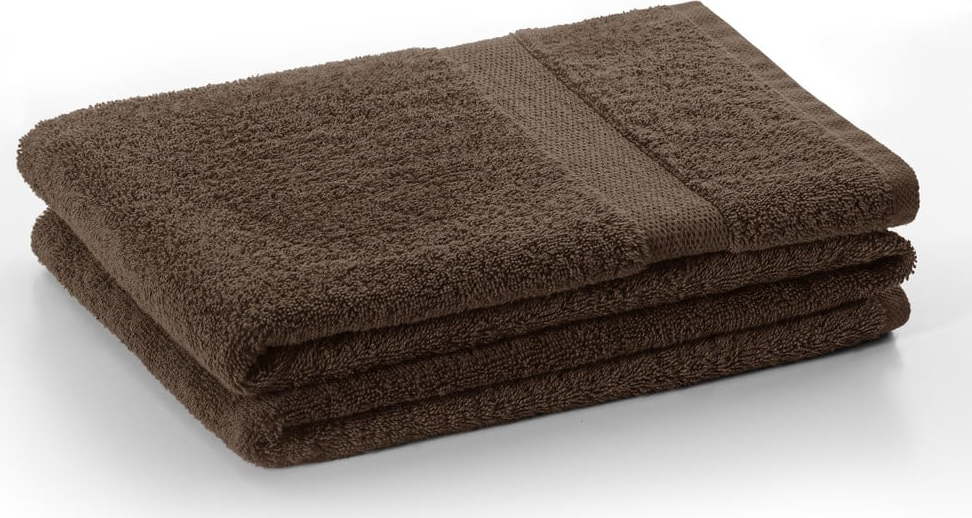 Hnědý froté bavlněný ručník 30x50 cm Marina – DecoKing Restilo