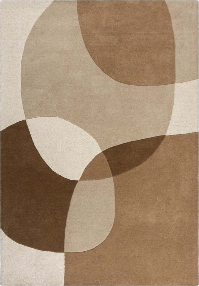 Hnědý/béžový vlněný koberec 120x170 cm Glow – Flair Rugs Flair Rugs