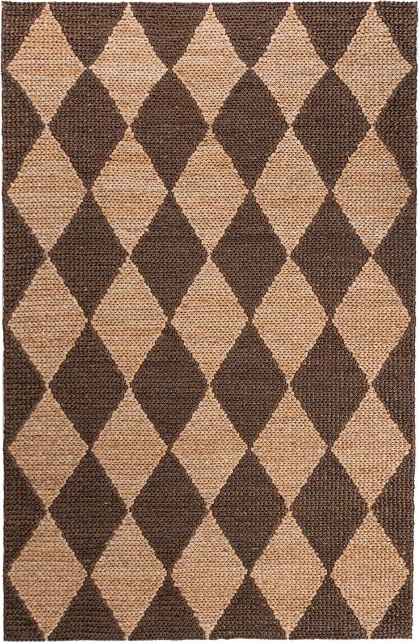 Hnědý/v přírodní barvě ručně tkaný koberec s příměsí juty 120x170 cm Effie Diamond – Flair Rugs Flair Rugs