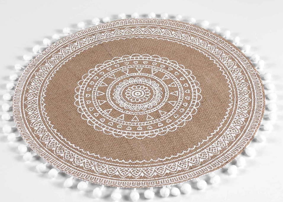Jutové prostírání ø 38 cm Renata – douceur d'intérieur Douceur d intérieur