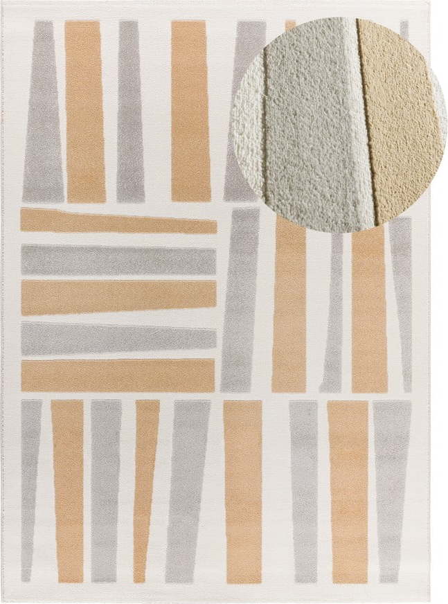 Koberec ve světle šedé a krémové barvě 160x230 cm Flora – Universal Universal