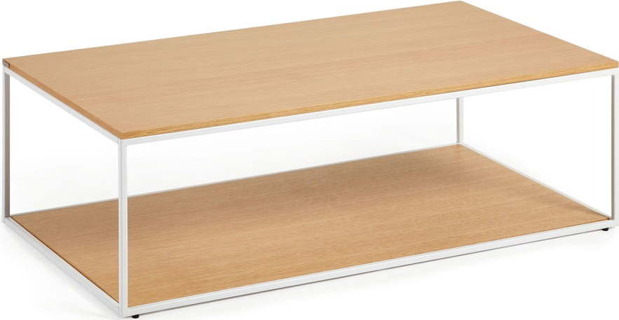 Konferenční stolek ve světle přírodní barvě s deskou v dubovém dekoru 60x110 cm Yoana – Kave Home Kave Home