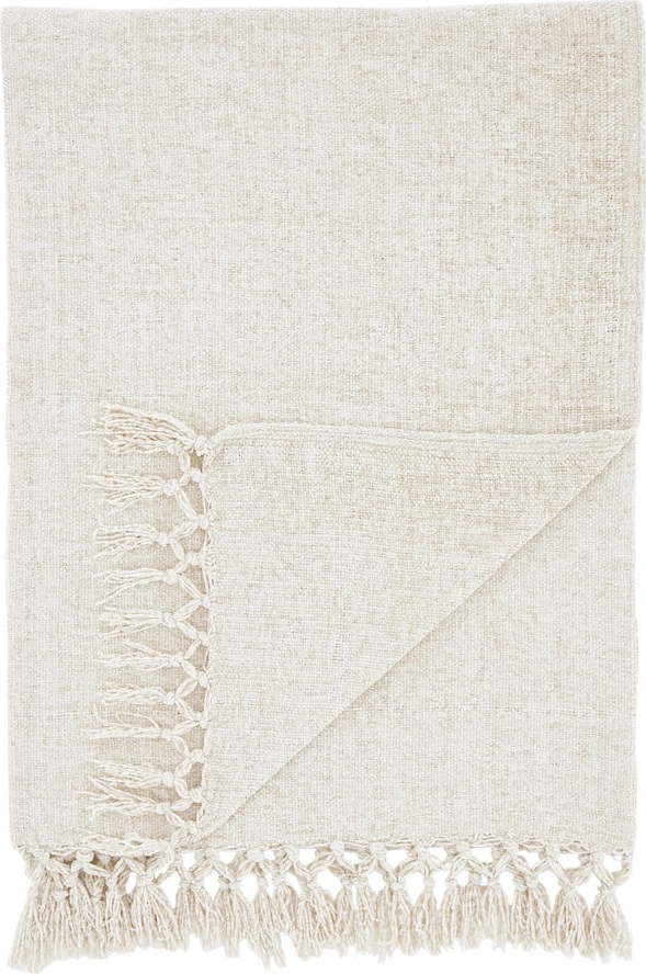 Krémová deka z žinylky 130x170 cm Wilson – Catherine Lansfield Catherine Lansfield