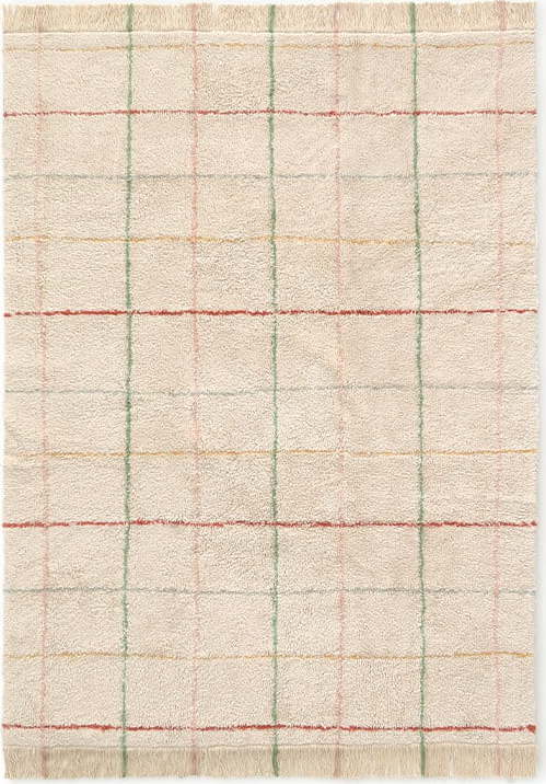 Krémový pratelný ručně tkaný bavlněný koberec 90x130 cm Color Lines – Lorena Canals Lorena Canals