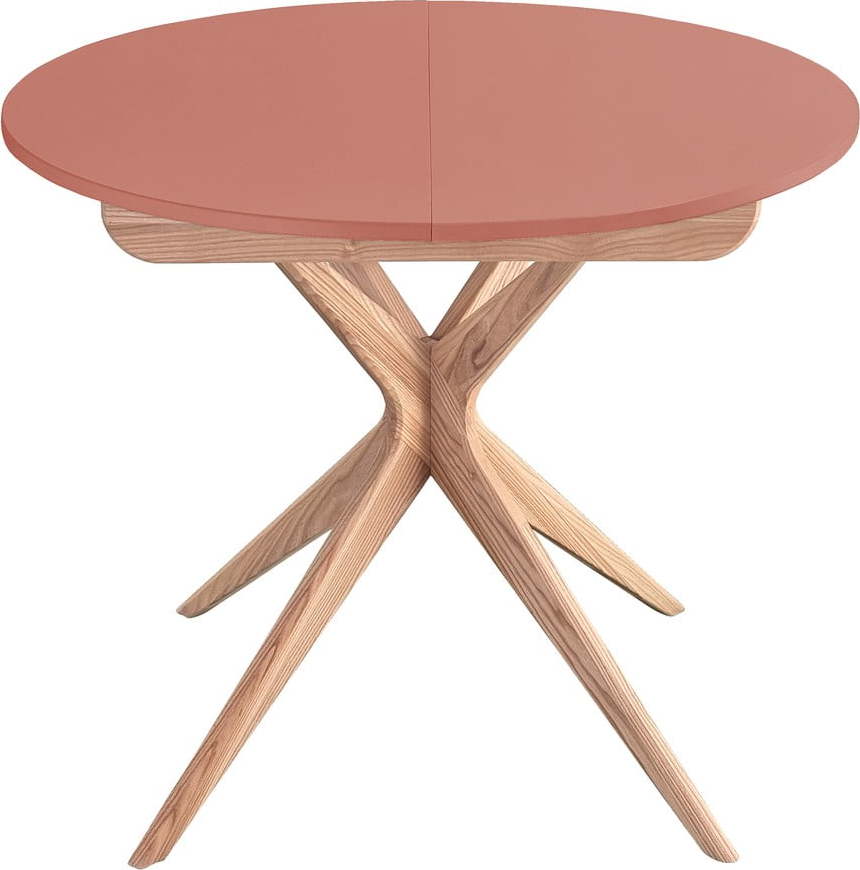 Kulatý rozkládací jídelní stůl s přídavnou deskou ø 90 cm Jubi – Ragaba Ragaba