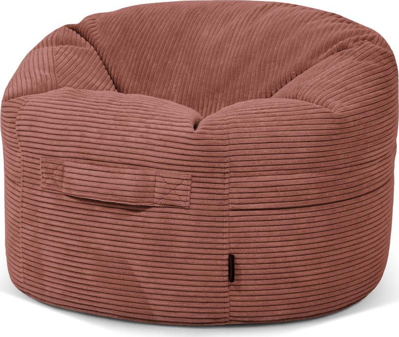 Manšestrový dětský sedací vak v cihlové barvě Roll 80 – SLOWDOWN SLOWDOWN