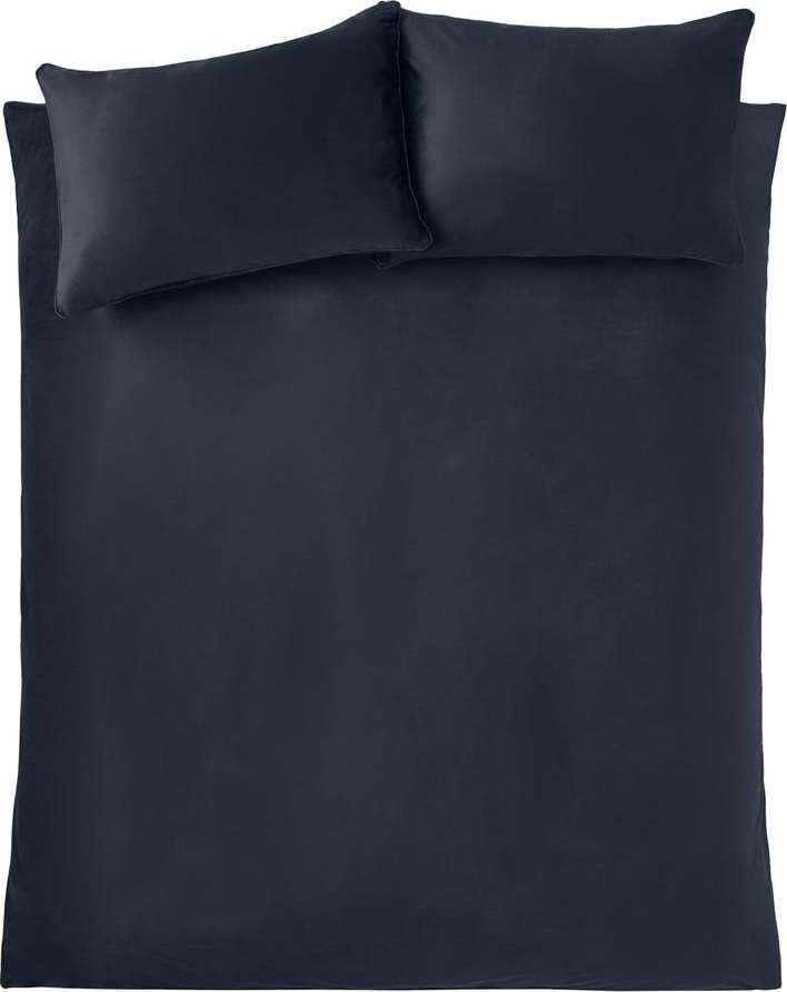 Modré sametové povlečení na dvoulůžko/prodloužené 230x220 cm Kingsley – Catherine Lansfield Catherine Lansfield