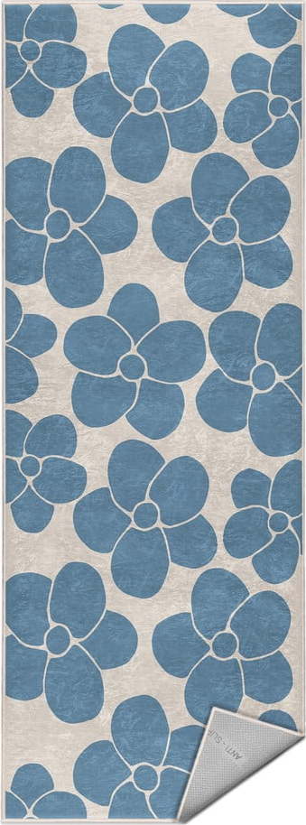 Modrý pratelný běhoun 80x200 cm Blue Meadow – Mila Home Mila Home