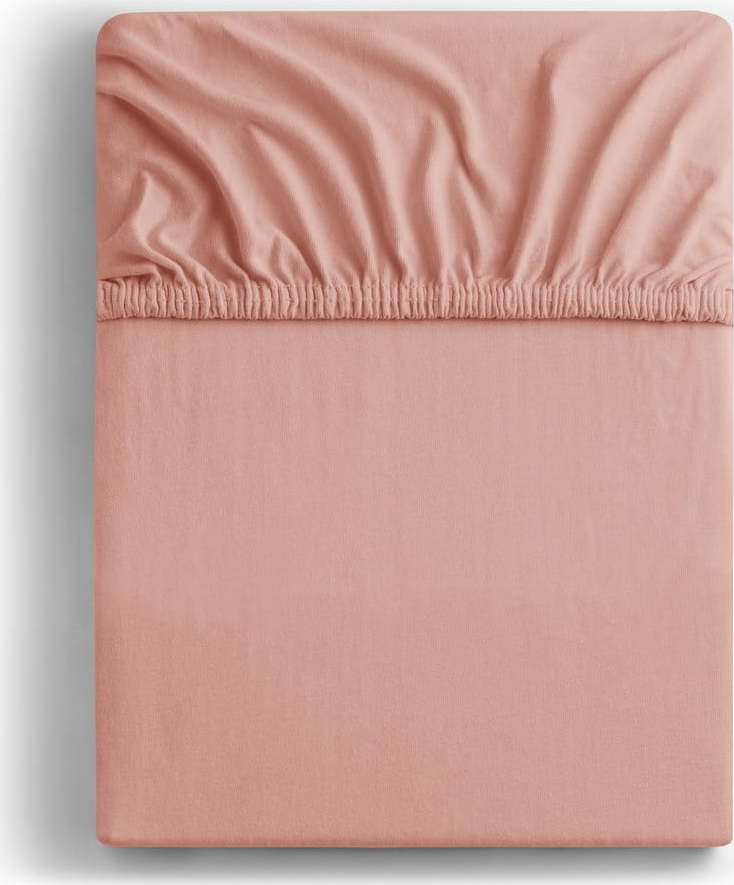 Napínací prostěradlo broskvové jersey 240x220 cm Amber – Restilo Restilo