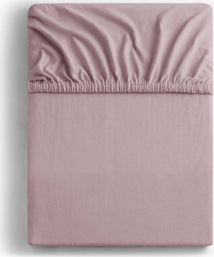 Napínací prostěradlo starorůžové jersey 160x200 cm Amber – Restilo Restilo