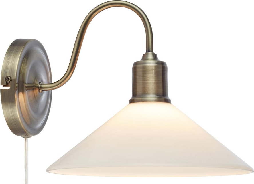 Nástěnné svítidlo v bílo-mosazné barvě Vela – Markslöjd Markslöjd