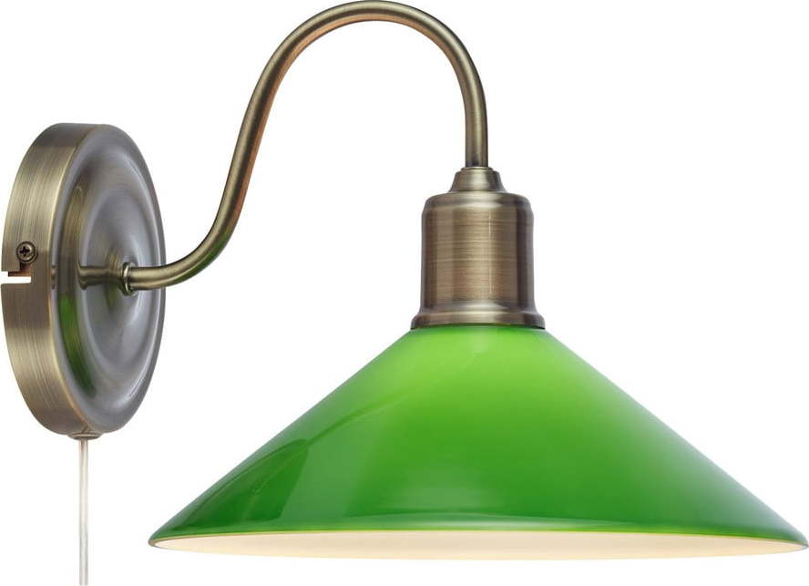 Nástěnné svítidlo v zeleno-mosazné barvě Vela – Markslöjd Markslöjd