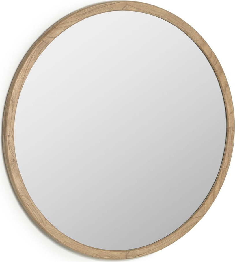 Nástěnné zrcadlo s dřevěným rámem ø 100 cm Alum – Kave Home Kave Home