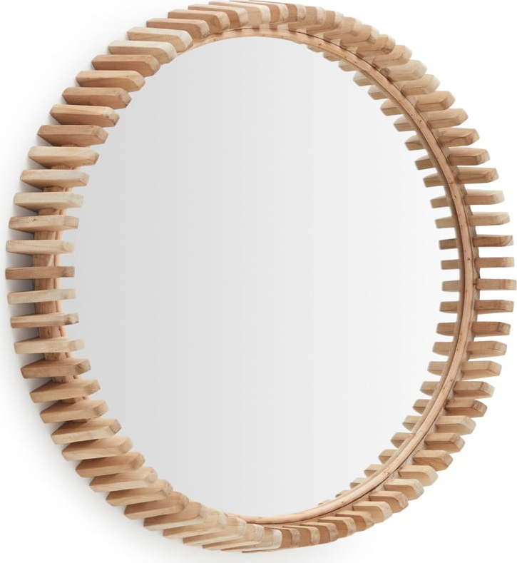 Nástěnné zrcadlo s dřevěným rámem ø 60 cm Polke – Kave Home Kave Home