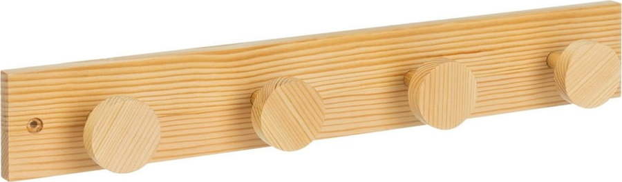 Nástěnný věšák z borovicového dřeva v přírodní barvě 40 cm Anillos – Casa Selección Casa Selección