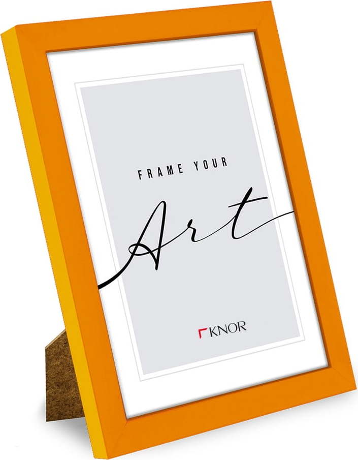Oranžový stojací/na zeď rámeček 12x17 cm – knor knor