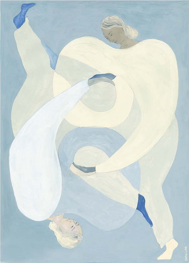 Plakát 50x70 cm Hold You - Blue – Sofia Lind – The Poster Club The Poster Club