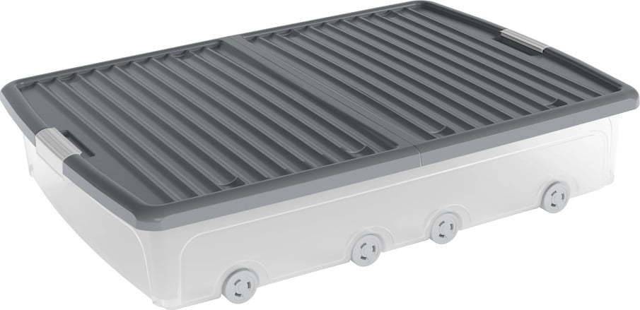 Plastový úložný box pod postel s víkem 79x58x16