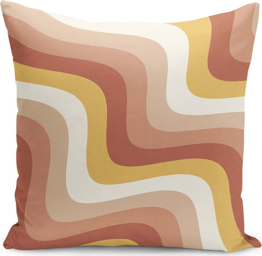 Povlak na polštář 43x43 cm Creamy Strawberry Swirl – Mila Home Mila Home