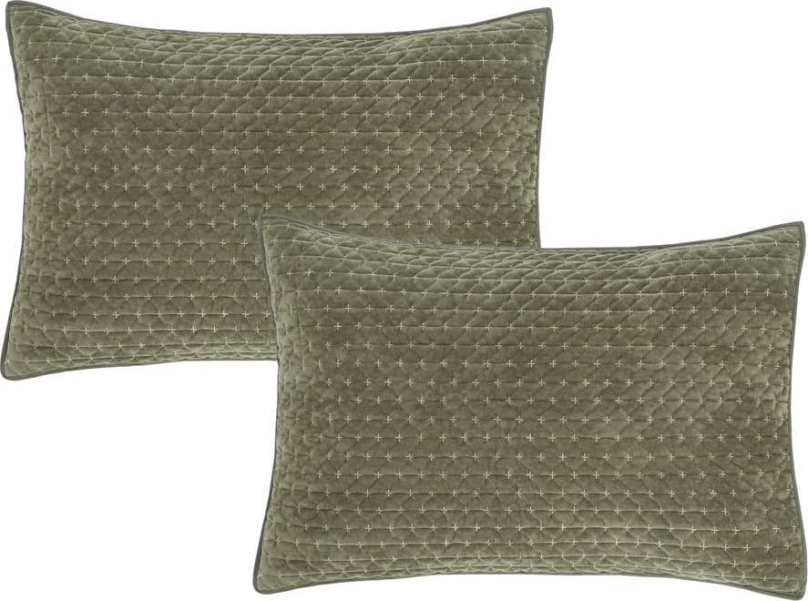 Povlaky na polštáře v sadě 2 ks 50x75 cm Attica Velvet Embroidered – Bianca Bianca