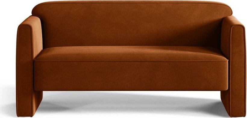 Sametová pohovka v terakotové barvě 140 cm Abby – Micadoni Micadoni