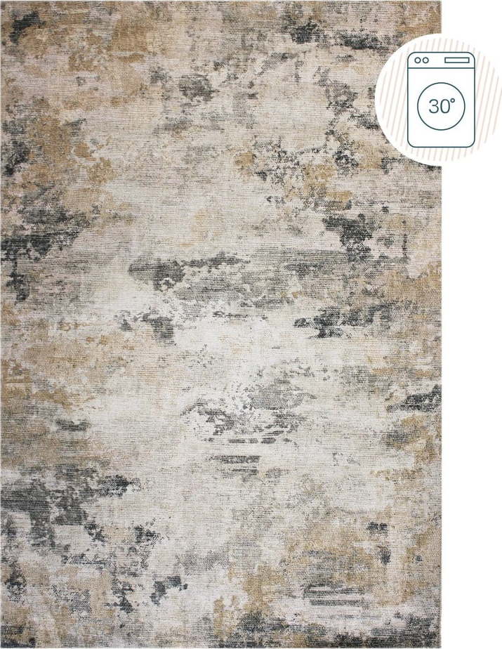 Šedobéžový pratelný koberec 190x290 cm Lila Abstract – Flair Rugs Flair Rugs