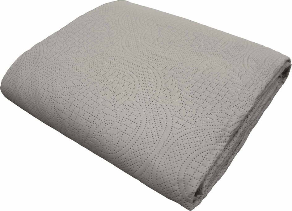 Šedý set přehozu a povlaku na polštář z mikrovlákna 240x260 cm Romane – douceur d'intérieur Douceur d intérieur