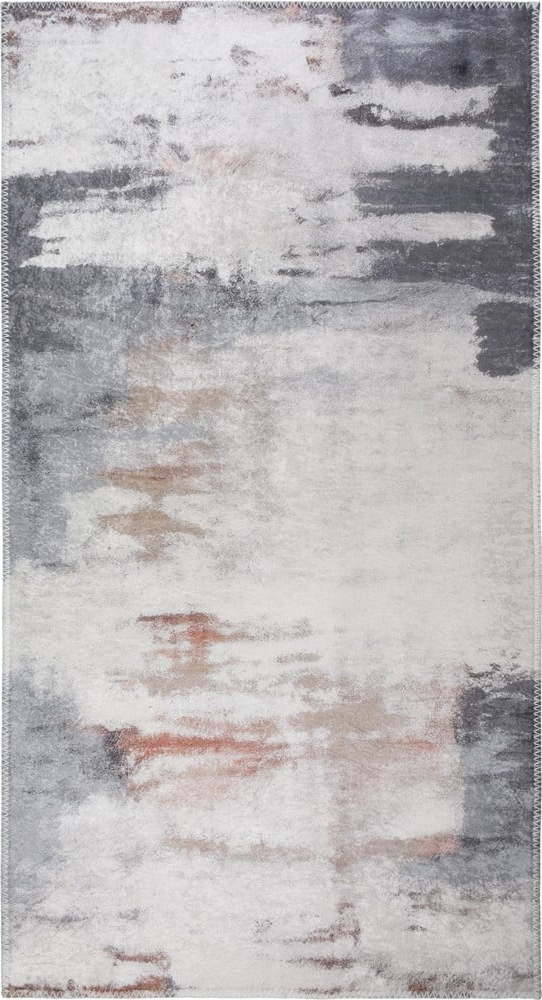 Šedý/slonovinový pratelný běhoun 80x200 cm Abstract Colors – Vitaus Vitaus