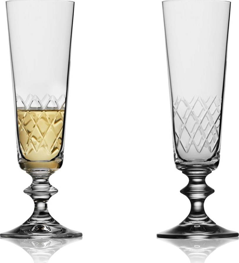 Skleničky v sadě 2 ks na sekt 200 ml Eaton – Lyngby Glas Lyngby Glas