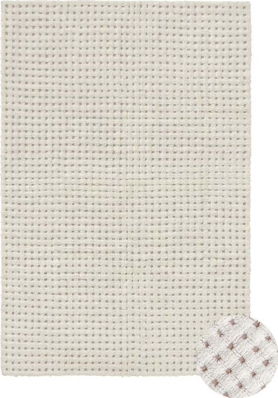 Slonovinový pratelný/ručně tkaný vlněný koberec 140x200 cm Unexpected Wool – Lorena Canals Lorena Canals