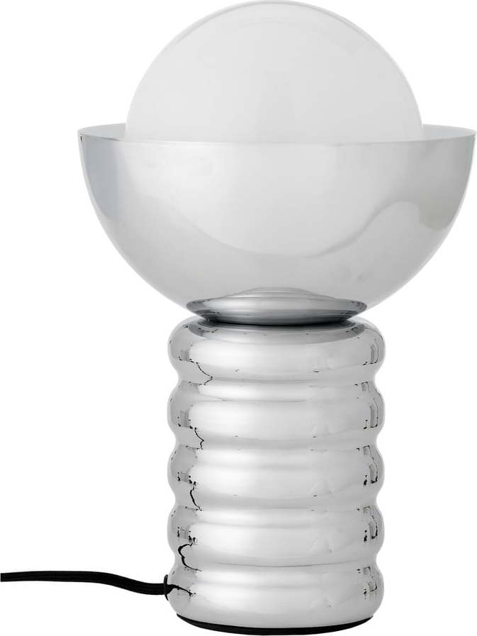 Stolní lampa ve stříbrné barvě se skleněným stínidlem (výška 32 cm) Spike – Bloomingville Bloomingville