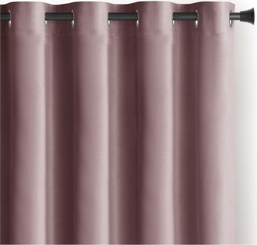 Světle hnědý sametový dimout závěs 140x270 cm Eyelets – Restilo Restilo