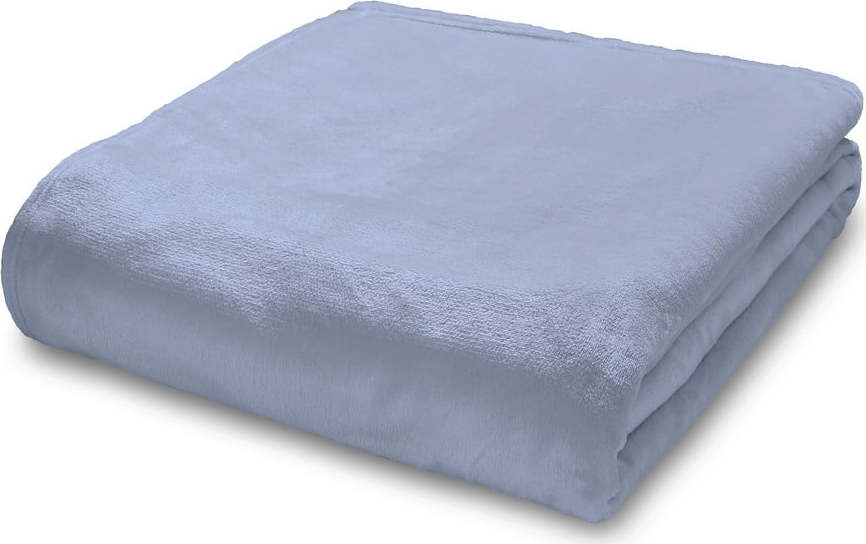 Světle modrá deka z mikroplyše 130x170 cm Raschel Velvet – Catherine Lansfield Catherine Lansfield