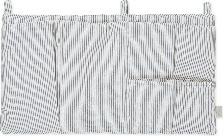 Světle modrý kapsář na dětskou postýlku z Bio bavlny 42 cm Classic Stripes Blue – Cam Cam Copenhagen Cam Cam Copenhagen
