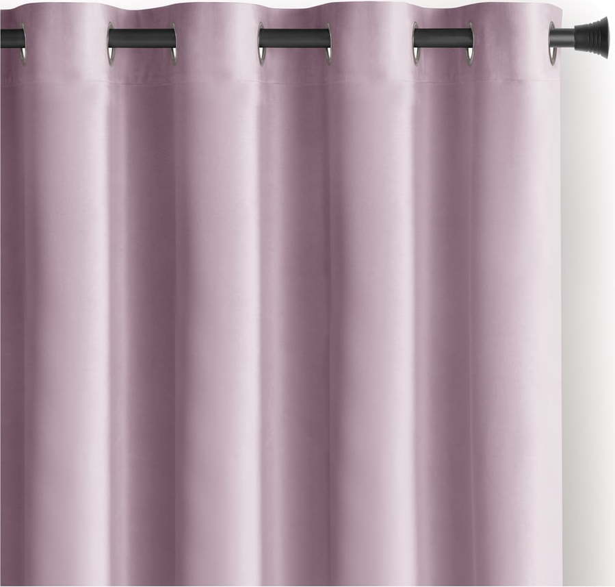 Světle růžový sametový dimout závěs 140x245 cm Eyelets – Restilo Restilo