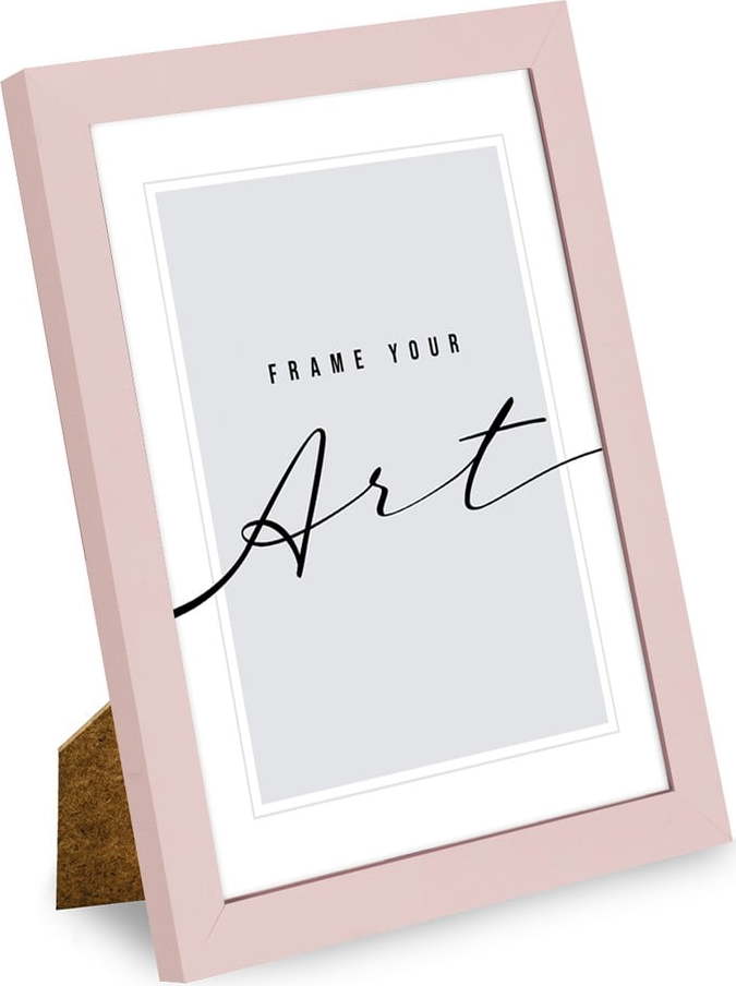 Světle růžový stojací/na zeď rámeček 20x26 cm – knor knor