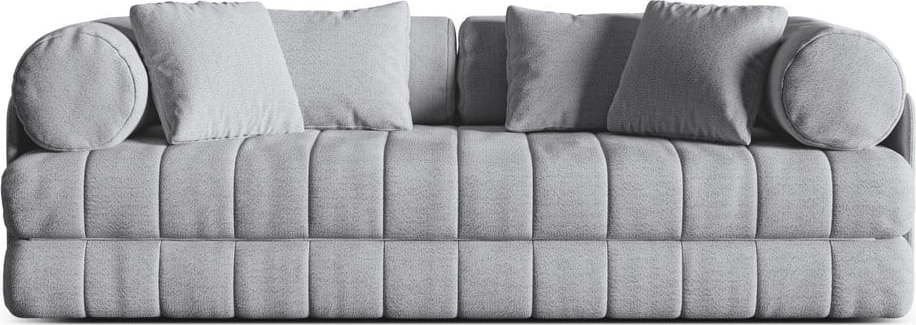 Světle šedá rozkládací pohovka z textilie bouclé 206 cm Kemi – Cosmopolitan Design Cosmopolitan design