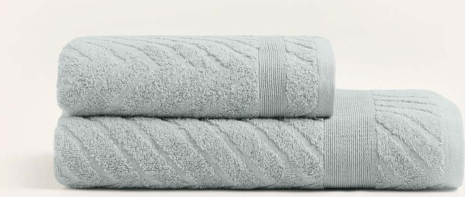 Světle šedé froté bavlněné ručníky a osušky v sadě 2 ks – Foutastic Foutastic