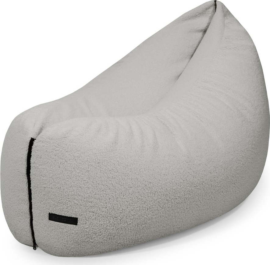 Světle šedý dětský sedací vak z textilie bouclé Clip Clap 115 – SLOWDOWN SLOWDOWN